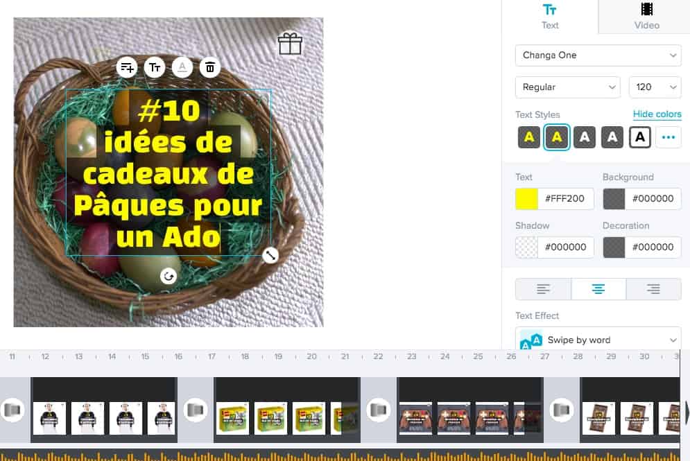 animation de textes et emojis pour donner plus de vie à votre montage de vidéo en ligne